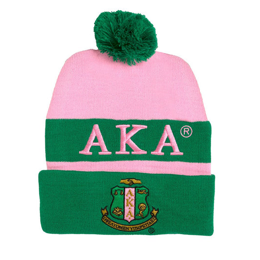 Alpha Kappa Alpha - Knit Beanie Hat