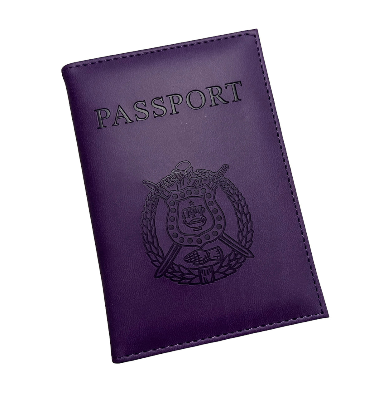 Omega Psi Phi Vegan Leather Passport Cover